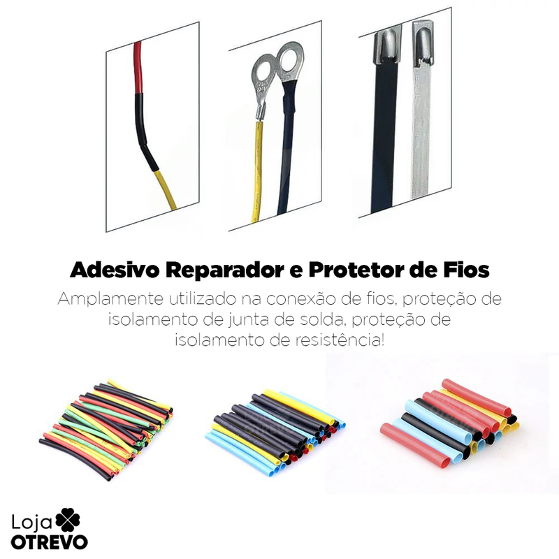 Adesivo Reparador e Protetor de Cabos - 560 Peças - MaxProtection®