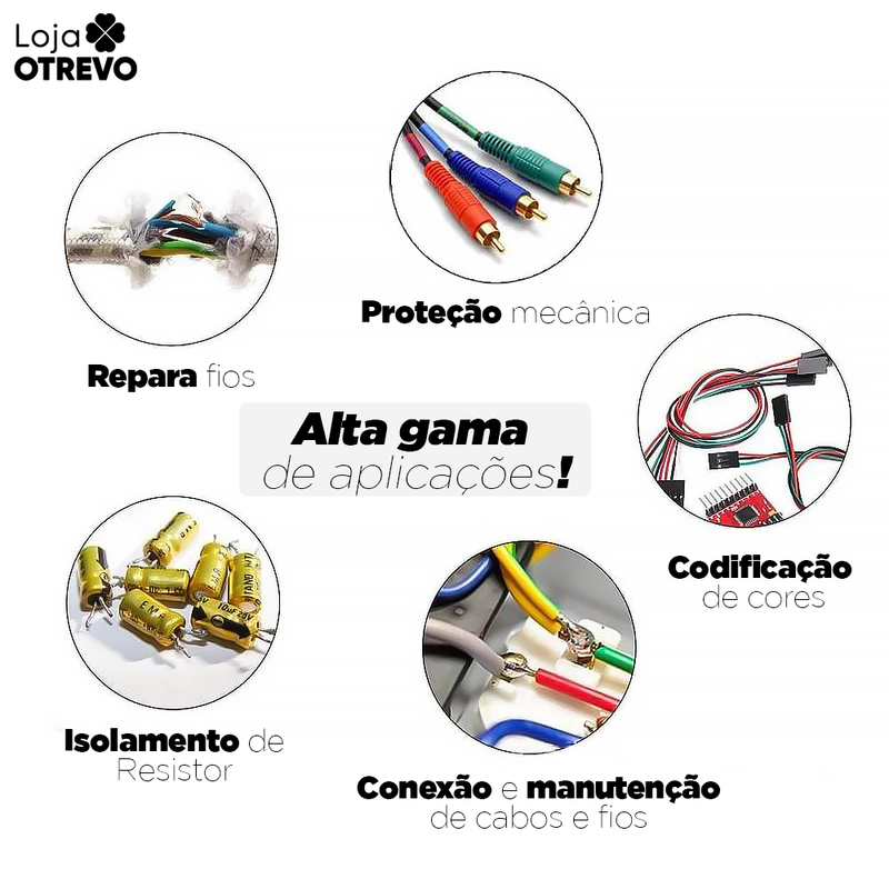 Adesivo Reparador e Protetor de Cabos - 560 Peças - MaxProtection®